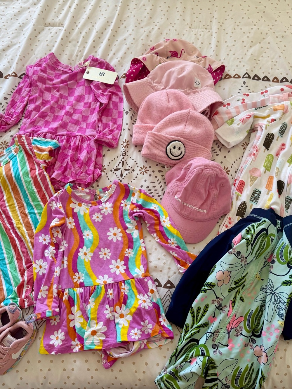 Baby girl bundle. Newborn, 9-18 month dresses, swimsuit. 3c and 4c shoes.